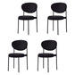 Home Scandinavian Side Chair Upholstered Open Back Metal Dining Room Chair Matte Black 4 Piece Set Clearhalo ' kitchen&dining_furn' 'Dining Chairs' 'Dining Tables & Seating' 'dining_chair' 'furn' 'furn_dining_chair' 'Furniture' 'furniture_dining_chair' 'Kitchen & Dining Furniture' 'kitchen' 3909229