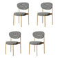 Home Scandinavian Side Chair Upholstered Open Back Metal Dining Room Chair White-Black 4 Piece Set Clearhalo ' kitchen&dining_furn' 'Dining Chairs' 'Dining Tables & Seating' 'dining_chair' 'furn' 'furn_dining_chair' 'Furniture' 'furniture_dining_chair' 'Kitchen & Dining Furniture' 'kitchen' 3909232
