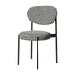 Home Scandinavian Side Chair Upholstered Open Back Metal Dining Room Chair Black White 1 Piece Clearhalo ' kitchen&dining_furn' 'Dining Chairs' 'Dining Tables & Seating' 'dining_chair' 'furn' 'furn_dining_chair' 'Furniture' 'furniture_dining_chair' 'Kitchen & Dining Furniture' 'kitchen' 3909233