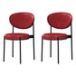 Home Scandinavian Side Chair Upholstered Open Back Metal Dining Room Chair Red 2 Piece Set Clearhalo ' kitchen&dining_furn' 'Dining Chairs' 'Dining Tables & Seating' 'dining_chair' 'furn' 'furn_dining_chair' 'Furniture' 'furniture_dining_chair' 'Kitchen & Dining Furniture' 'kitchen' 3909237