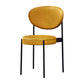 Home Scandinavian Side Chair Upholstered Open Back Metal Dining Room Chair Dark Yellow 1 Piece Clearhalo ' kitchen&dining_furn' 'Dining Chairs' 'Dining Tables & Seating' 'dining_chair' 'furn' 'furn_dining_chair' 'Furniture' 'furniture_dining_chair' 'Kitchen & Dining Furniture' 'kitchen' 3909239