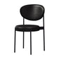 Home Scandinavian Side Chair Upholstered Open Back Metal Dining Room Chair Black 1 Piece Clearhalo ' kitchen&dining_furn' 'Dining Chairs' 'Dining Tables & Seating' 'dining_chair' 'furn' 'furn_dining_chair' 'Furniture' 'furniture_dining_chair' 'Kitchen & Dining Furniture' 'kitchen' 3909242