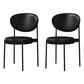 Home Scandinavian Side Chair Upholstered Open Back Metal Dining Room Chair Black 2 Piece Set Clearhalo ' kitchen&dining_furn' 'Dining Chairs' 'Dining Tables & Seating' 'dining_chair' 'furn' 'furn_dining_chair' 'Furniture' 'furniture_dining_chair' 'Kitchen & Dining Furniture' 'kitchen' 3909243