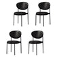 Home Scandinavian Side Chair Upholstered Open Back Metal Dining Room Chair Black 4 Piece Set Clearhalo ' kitchen&dining_furn' 'Dining Chairs' 'Dining Tables & Seating' 'dining_chair' 'furn' 'furn_dining_chair' 'Furniture' 'furniture_dining_chair' 'Kitchen & Dining Furniture' 'kitchen' 3909244