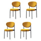Home Scandinavian Side Chair Upholstered Open Back Metal Dining Room Chair Yellow 4 Piece Set Clearhalo ' kitchen&dining_furn' 'Dining Chairs' 'Dining Tables & Seating' 'dining_chair' 'furn' 'furn_dining_chair' 'Furniture' 'furniture_dining_chair' 'Kitchen & Dining Furniture' 'kitchen' 3909247