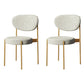 Home Scandinavian Side Chair Upholstered Open Back Metal Dining Room Chair White-Gray 2 Piece Set Clearhalo ' kitchen&dining_furn' 'Dining Chairs' 'Dining Tables & Seating' 'dining_chair' 'furn' 'furn_dining_chair' 'Furniture' 'furniture_dining_chair' 'Kitchen & Dining Furniture' 'kitchen' 3909249
