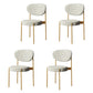 Home Scandinavian Side Chair Upholstered Open Back Metal Dining Room Chair White-Gray 4 Piece Set Clearhalo ' kitchen&dining_furn' 'Dining Chairs' 'Dining Tables & Seating' 'dining_chair' 'furn' 'furn_dining_chair' 'Furniture' 'furniture_dining_chair' 'Kitchen & Dining Furniture' 'kitchen' 3909250