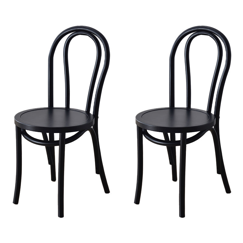 Modern Style Beech Wood Chairs Windsor Back Side Kitchen Dining Chair Set Black 2 Piece Set Clearhalo ' kitchen&dining_furn' 'Dining Chairs' 'Dining Tables & Seating' 'dining_chair' 'furn' 'furn_dining_chair' 'Furniture' 'furniture_dining_chair' 'Kitchen & Dining Furniture' 'kitchen' 3909290