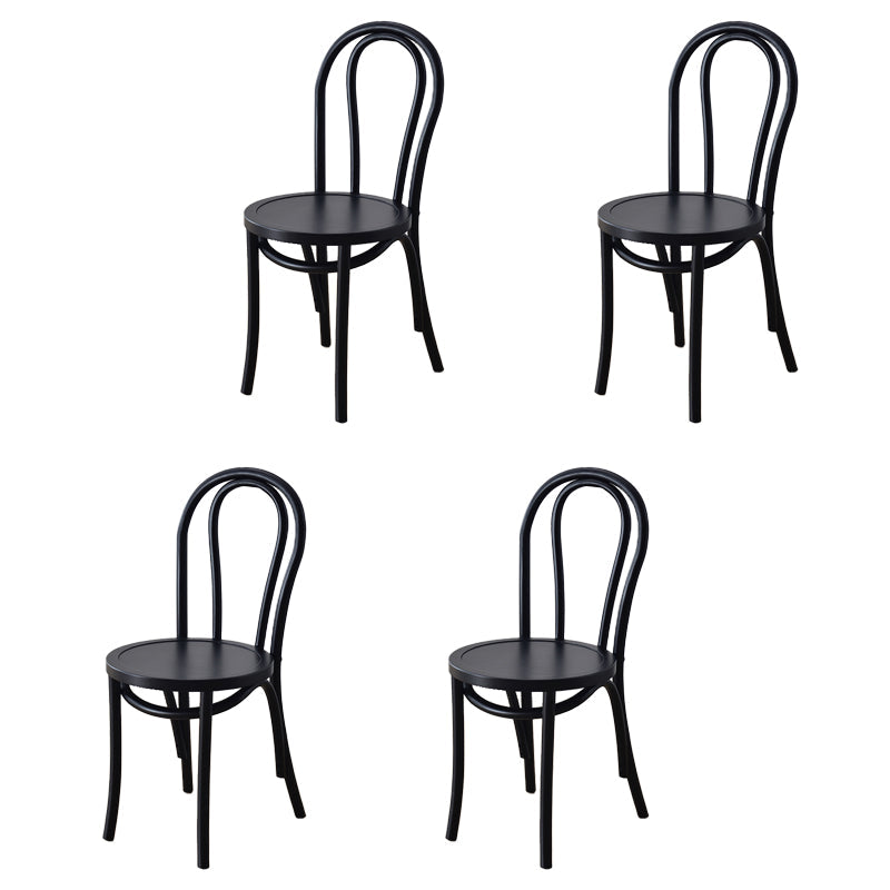 Modern Style Beech Wood Chairs Windsor Back Side Kitchen Dining Chair Set Black 4 Piece Set Clearhalo ' kitchen&dining_furn' 'Dining Chairs' 'Dining Tables & Seating' 'dining_chair' 'furn' 'furn_dining_chair' 'Furniture' 'furniture_dining_chair' 'Kitchen & Dining Furniture' 'kitchen' 3909291