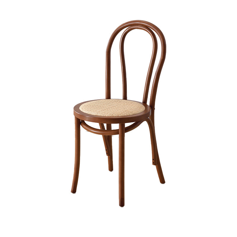 Modern Style Beech Wood Chairs Windsor Back Side Kitchen Dining Chair Set Dark Brown 1 Piece Clearhalo ' kitchen&dining_furn' 'Dining Chairs' 'Dining Tables & Seating' 'dining_chair' 'furn' 'furn_dining_chair' 'Furniture' 'furniture_dining_chair' 'Kitchen & Dining Furniture' 'kitchen' 3909292