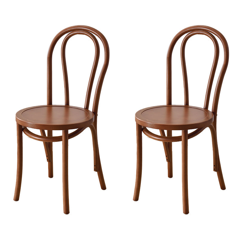 Modern Style Beech Wood Chairs Windsor Back Side Kitchen Dining Chair Set Walnut 2 Piece Set Clearhalo ' kitchen&dining_furn' 'Dining Chairs' 'Dining Tables & Seating' 'dining_chair' 'furn' 'furn_dining_chair' 'Furniture' 'furniture_dining_chair' 'Kitchen & Dining Furniture' 'kitchen' 3909296