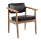 Home Contemporary Arm Chair Open Back Upholstered Wood Single Dining Room Chair Coffee Natural Wood Clearhalo ' kitchen&dining_furn' 'Dining Chairs' 'Dining Tables & Seating' 'dining_chair' 'furn' 'furn_dining_chair' 'Furniture' 'furniture_dining_chair' 'Kitchen & Dining Furniture' 'kitchen' 3909304