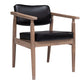 Home Contemporary Arm Chair Open Back Upholstered Wood Single Dining Room Chair Black Walnut Clearhalo ' kitchen&dining_furn' 'Dining Chairs' 'Dining Tables & Seating' 'dining_chair' 'furn' 'furn_dining_chair' 'Furniture' 'furniture_dining_chair' 'Kitchen & Dining Furniture' 'kitchen' 3909307