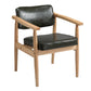 Home Contemporary Arm Chair Open Back Upholstered Wood Single Dining Room Chair Green Natural Wood Clearhalo ' kitchen&dining_furn' 'Dining Chairs' 'Dining Tables & Seating' 'dining_chair' 'furn' 'furn_dining_chair' 'Furniture' 'furniture_dining_chair' 'Kitchen & Dining Furniture' 'kitchen' 3909313