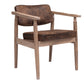 Home Contemporary Arm Chair Open Back Upholstered Wood Single Dining Room Chair Dark Brown Walnut Clearhalo ' kitchen&dining_furn' 'Dining Chairs' 'Dining Tables & Seating' 'dining_chair' 'furn' 'furn_dining_chair' 'Furniture' 'furniture_dining_chair' 'Kitchen & Dining Furniture' 'kitchen' 3909315