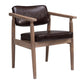 Home Contemporary Arm Chair Open Back Upholstered Wood Single Dining Room Chair Coffee Walnut Clearhalo ' kitchen&dining_furn' 'Dining Chairs' 'Dining Tables & Seating' 'dining_chair' 'furn' 'furn_dining_chair' 'Furniture' 'furniture_dining_chair' 'Kitchen & Dining Furniture' 'kitchen' 3909318