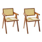 Modern Style Solid Rubberwood Chairs Open Back Side Kitchen Dining Chair Brown 2 Piece Set Clearhalo ' kitchen&dining_furn' 'Dining Chairs' 'Dining Tables & Seating' 'dining_chair' 'furn' 'furn_dining_chair' 'Furniture' 'furniture_dining_chair' 'Kitchen & Dining Furniture' 'kitchen' 3909322