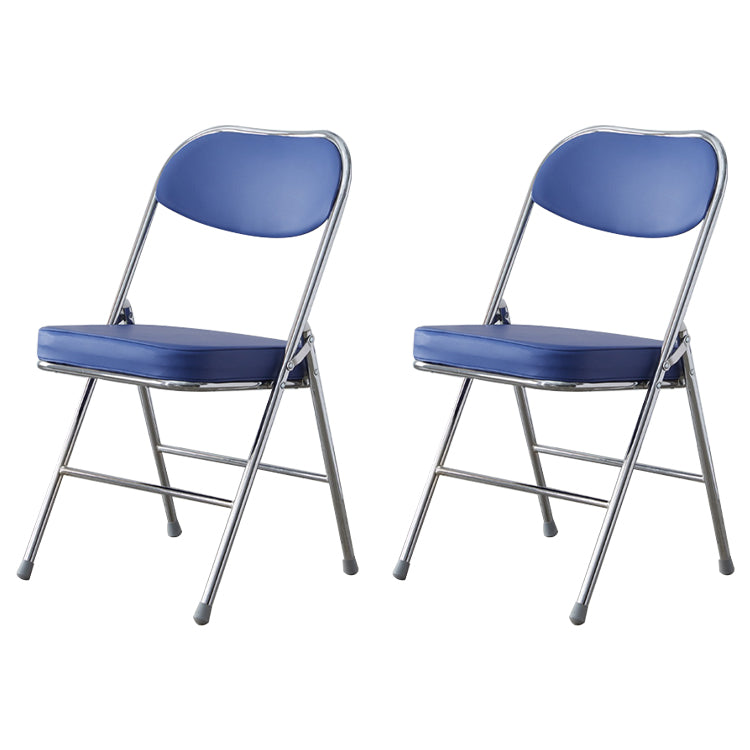 Modern Indoor-Outdoor Chair Metal Armless Open Back Dining Side Chairs Blue 2 Piece Set Clearhalo ' kitchen&dining_furn' 'Dining Chairs' 'Dining Tables & Seating' 'dining_chair' 'furn' 'furn_dining_chair' 'Furniture' 'furniture_dining_chair' 'Kitchen & Dining Furniture' 'kitchen' 3909343