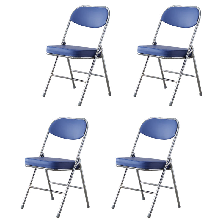 Modern Indoor-Outdoor Chair Metal Armless Open Back Dining Side Chairs Blue 4 Piece Set Clearhalo ' kitchen&dining_furn' 'Dining Chairs' 'Dining Tables & Seating' 'dining_chair' 'furn' 'furn_dining_chair' 'Furniture' 'furniture_dining_chair' 'Kitchen & Dining Furniture' 'kitchen' 3909346