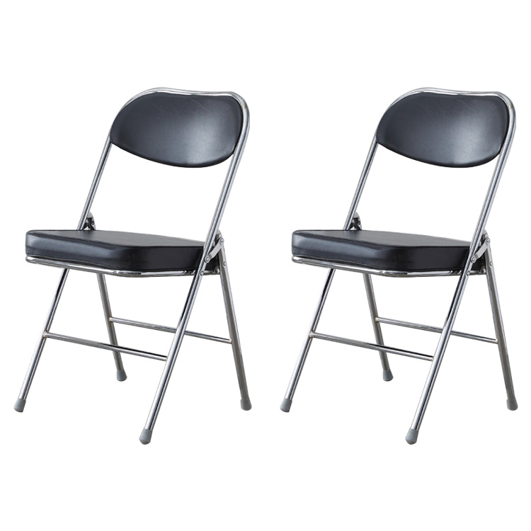 Modern Indoor-Outdoor Chair Metal Armless Open Back Dining Side Chairs Matte Black 2 Piece Set Clearhalo ' kitchen&dining_furn' 'Dining Chairs' 'Dining Tables & Seating' 'dining_chair' 'furn' 'furn_dining_chair' 'Furniture' 'furniture_dining_chair' 'Kitchen & Dining Furniture' 'kitchen' 3909363