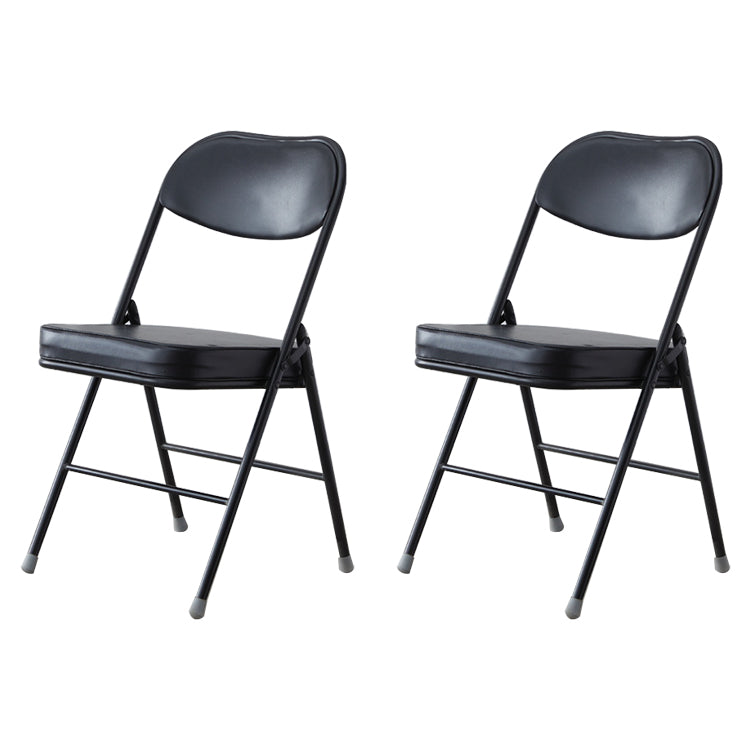 Modern Indoor-Outdoor Chair Metal Armless Open Back Dining Side Chairs Black 2 Piece Set Clearhalo ' kitchen&dining_furn' 'Dining Chairs' 'Dining Tables & Seating' 'dining_chair' 'furn' 'furn_dining_chair' 'Furniture' 'furniture_dining_chair' 'Kitchen & Dining Furniture' 'kitchen' 3909366