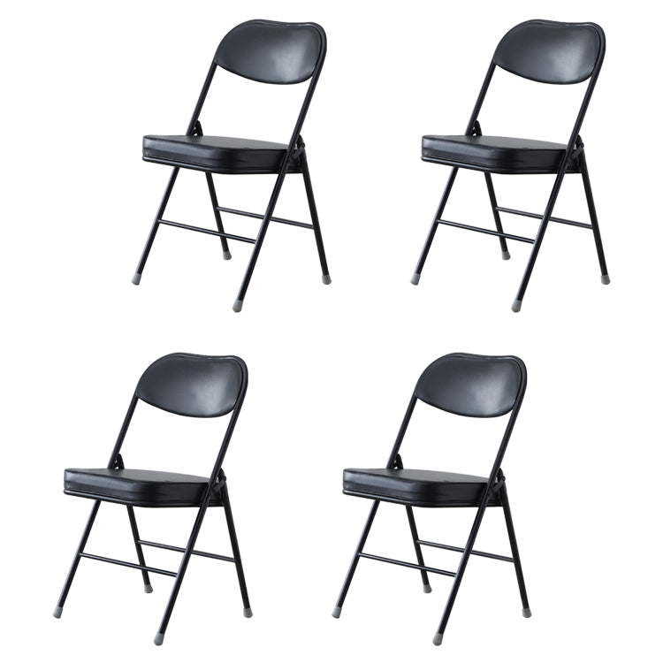 Modern Indoor-Outdoor Chair Metal Armless Open Back Dining Side Chairs Black 4 Piece Set Clearhalo ' kitchen&dining_furn' 'Dining Chairs' 'Dining Tables & Seating' 'dining_chair' 'furn' 'furn_dining_chair' 'Furniture' 'furniture_dining_chair' 'Kitchen & Dining Furniture' 'kitchen' 3909367