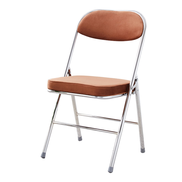 Modern Indoor-Outdoor Chair Metal Armless Open Back Dining Side Chairs Brown 1 Piece Clearhalo ' kitchen&dining_furn' 'Dining Chairs' 'Dining Tables & Seating' 'dining_chair' 'furn' 'furn_dining_chair' 'Furniture' 'furniture_dining_chair' 'Kitchen & Dining Furniture' 'kitchen' 3909368