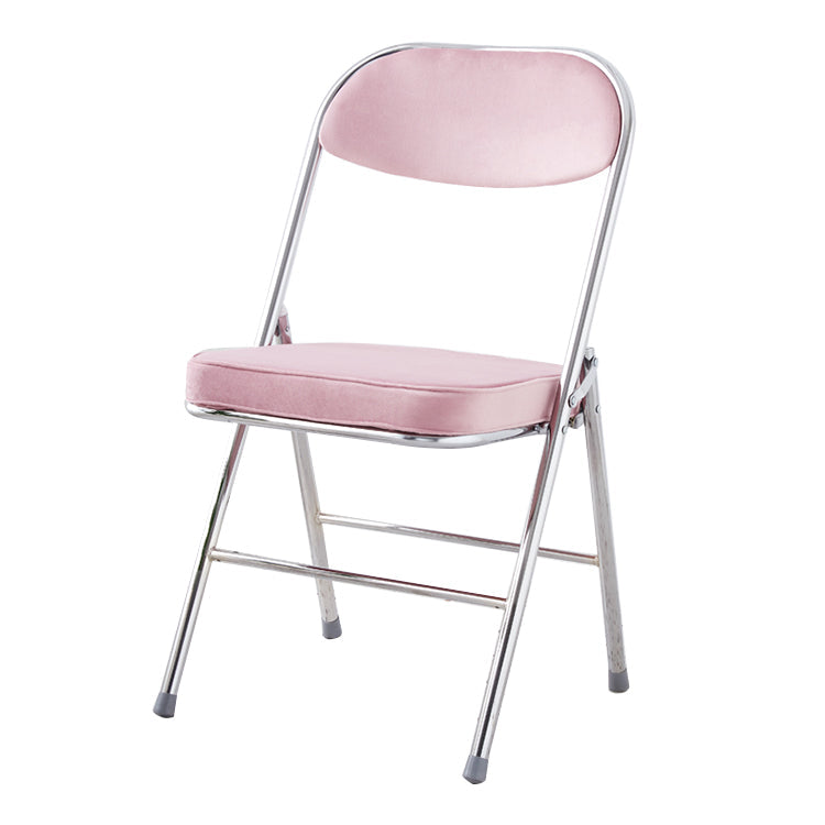 Modern Indoor-Outdoor Chair Metal Armless Open Back Dining Side Chairs Pink 1 Piece Clearhalo ' kitchen&dining_furn' 'Dining Chairs' 'Dining Tables & Seating' 'dining_chair' 'furn' 'furn_dining_chair' 'Furniture' 'furniture_dining_chair' 'Kitchen & Dining Furniture' 'kitchen' 3909371