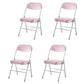 Modern Indoor-Outdoor Chair Metal Armless Open Back Dining Side Chairs Pink 4 Piece Set Clearhalo ' kitchen&dining_furn' 'Dining Chairs' 'Dining Tables & Seating' 'dining_chair' 'furn' 'furn_dining_chair' 'Furniture' 'furniture_dining_chair' 'Kitchen & Dining Furniture' 'kitchen' 3909373