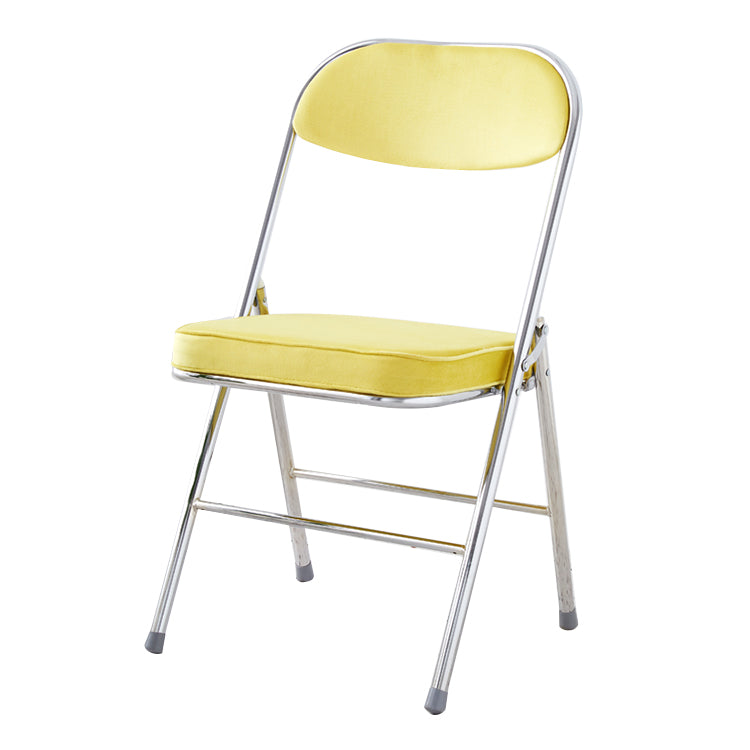 Modern Indoor-Outdoor Chair Metal Armless Open Back Dining Side Chairs Yellow 1 Piece Clearhalo ' kitchen&dining_furn' 'Dining Chairs' 'Dining Tables & Seating' 'dining_chair' 'furn' 'furn_dining_chair' 'Furniture' 'furniture_dining_chair' 'Kitchen & Dining Furniture' 'kitchen' 3909374