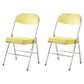 Modern Indoor-Outdoor Chair Metal Armless Open Back Dining Side Chairs Yellow 2 Piece Set Clearhalo ' kitchen&dining_furn' 'Dining Chairs' 'Dining Tables & Seating' 'dining_chair' 'furn' 'furn_dining_chair' 'Furniture' 'furniture_dining_chair' 'Kitchen & Dining Furniture' 'kitchen' 3909375