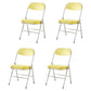 Modern Indoor-Outdoor Chair Metal Armless Open Back Dining Side Chairs Yellow 4 Piece Set Clearhalo ' kitchen&dining_furn' 'Dining Chairs' 'Dining Tables & Seating' 'dining_chair' 'furn' 'furn_dining_chair' 'Furniture' 'furniture_dining_chair' 'Kitchen & Dining Furniture' 'kitchen' 3909376