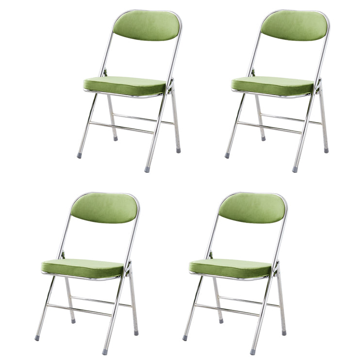 Modern Indoor-Outdoor Chair Metal Armless Open Back Dining Side Chairs Green 4 Piece Set Clearhalo ' kitchen&dining_furn' 'Dining Chairs' 'Dining Tables & Seating' 'dining_chair' 'furn' 'furn_dining_chair' 'Furniture' 'furniture_dining_chair' 'Kitchen & Dining Furniture' 'kitchen' 3909379