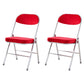 Modern Indoor-Outdoor Chair Metal Armless Open Back Dining Side Chairs Dark Red 2 Piece Set Clearhalo ' kitchen&dining_furn' 'Dining Chairs' 'Dining Tables & Seating' 'dining_chair' 'furn' 'furn_dining_chair' 'Furniture' 'furniture_dining_chair' 'Kitchen & Dining Furniture' 'kitchen' 3909381