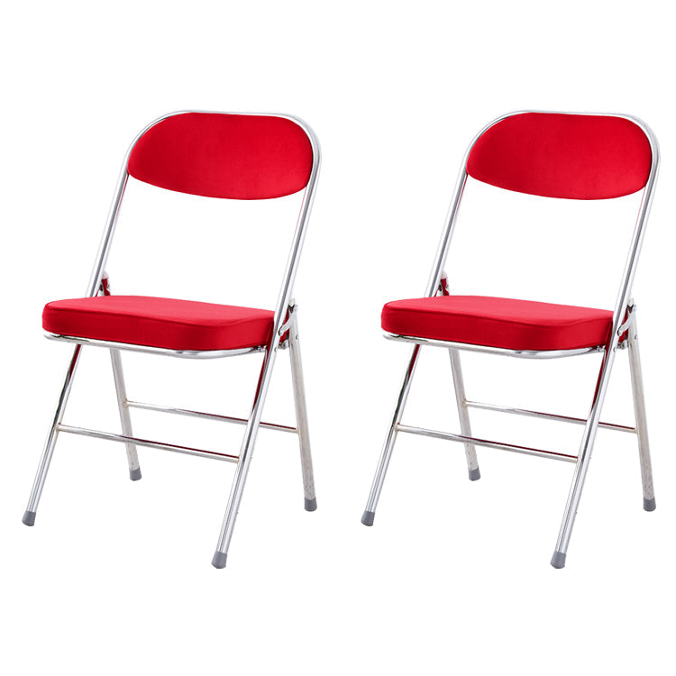 Modern Indoor-Outdoor Chair Metal Armless Open Back Dining Side Chairs Dark Red 2 Piece Set Clearhalo ' kitchen&dining_furn' 'Dining Chairs' 'Dining Tables & Seating' 'dining_chair' 'furn' 'furn_dining_chair' 'Furniture' 'furniture_dining_chair' 'Kitchen & Dining Furniture' 'kitchen' 3909381