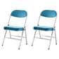Modern Indoor-Outdoor Chair Metal Armless Open Back Dining Side Chairs Sky Blue 2 Piece Set Clearhalo ' kitchen&dining_furn' 'Dining Chairs' 'Dining Tables & Seating' 'dining_chair' 'furn' 'furn_dining_chair' 'Furniture' 'furniture_dining_chair' 'Kitchen & Dining Furniture' 'kitchen' 3909384