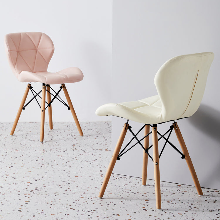 Home Contemporary Side Chair Wingback Upholstered Wood Dining Room Chair Clearhalo ' kitchen&dining_furn' 'Dining Chairs' 'Dining Tables & Seating' 'dining_chair' 'Furniture' 'furniture_dining_chair' 'Kitchen & Dining Furniture' 'kitchen' 3909390