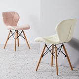 Home Contemporary Side Chair Wingback Upholstered Wood Dining Room Chair Clearhalo ' kitchen&dining_furn' 'Dining Chairs' 'Dining Tables & Seating' 'dining_chair' 'Furniture' 'furniture_dining_chair' 'Kitchen & Dining Furniture' 'kitchen' 3909390