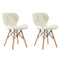 Home Contemporary Side Chair Wingback Upholstered Wood Dining Room Chair Off-White Set of 2 Clearhalo ' kitchen&dining_furn' 'Dining Chairs' 'Dining Tables & Seating' 'dining_chair' 'Furniture' 'furniture_dining_chair' 'Kitchen & Dining Furniture' 'kitchen' 3909406
