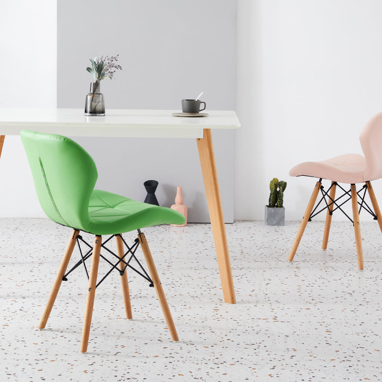 Home Contemporary Side Chair Wingback Upholstered Wood Dining Room Chair Clearhalo ' kitchen&dining_furn' 'Dining Chairs' 'Dining Tables & Seating' 'dining_chair' 'Furniture' 'furniture_dining_chair' 'Kitchen & Dining Furniture' 'kitchen' 3909410