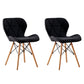 Home Contemporary Side Chair Wingback Upholstered Wood Dining Room Chair Black Set of 2 Clearhalo ' kitchen&dining_furn' 'Dining Chairs' 'Dining Tables & Seating' 'dining_chair' 'Furniture' 'furniture_dining_chair' 'Kitchen & Dining Furniture' 'kitchen' 3909414