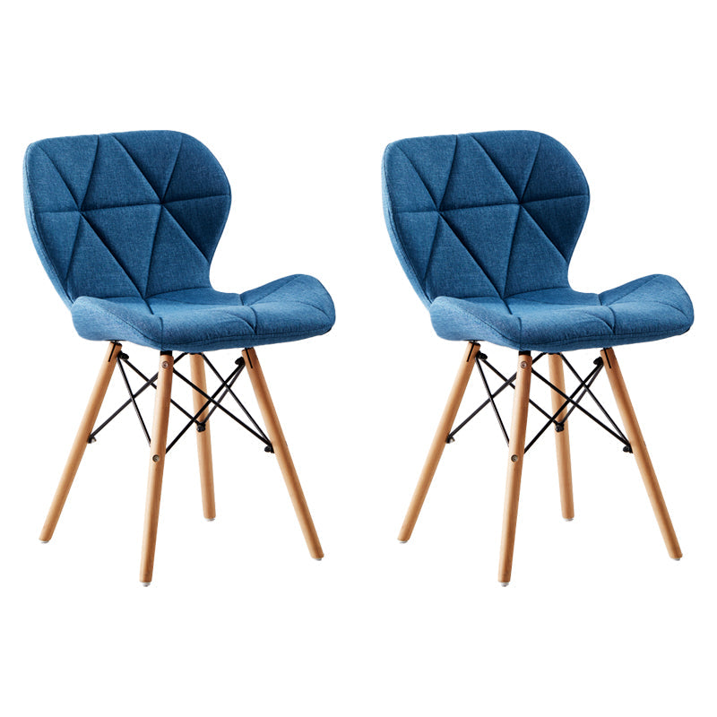 Home Contemporary Side Chair Wingback Upholstered Wood Dining Room Chair Peacock Blue Set of 2 Clearhalo ' kitchen&dining_furn' 'Dining Chairs' 'Dining Tables & Seating' 'dining_chair' 'Furniture' 'furniture_dining_chair' 'Kitchen & Dining Furniture' 'kitchen' 3909423