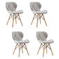 Home Contemporary Side Chair Wingback Upholstered Wood Dining Room Chair Grey Set of 4 Clearhalo ' kitchen&dining_furn' 'Dining Chairs' 'Dining Tables & Seating' 'dining_chair' 'Furniture' 'furniture_dining_chair' 'Kitchen & Dining Furniture' 'kitchen' 3909427