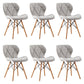 Home Contemporary Side Chair Wingback Upholstered Wood Dining Room Chair Grey Set of 6 Clearhalo ' kitchen&dining_furn' 'Dining Chairs' 'Dining Tables & Seating' 'dining_chair' 'Furniture' 'furniture_dining_chair' 'Kitchen & Dining Furniture' 'kitchen' 3909428