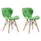 Home Contemporary Side Chair Wingback Upholstered Wood Dining Room Chair Green Set of 2 Clearhalo ' kitchen&dining_furn' 'Dining Chairs' 'Dining Tables & Seating' 'dining_chair' 'Furniture' 'furniture_dining_chair' 'Kitchen & Dining Furniture' 'kitchen' 3909432