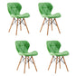 Home Contemporary Side Chair Wingback Upholstered Wood Dining Room Chair Green Set of 4 Clearhalo ' kitchen&dining_furn' 'Dining Chairs' 'Dining Tables & Seating' 'dining_chair' 'Furniture' 'furniture_dining_chair' 'Kitchen & Dining Furniture' 'kitchen' 3909433