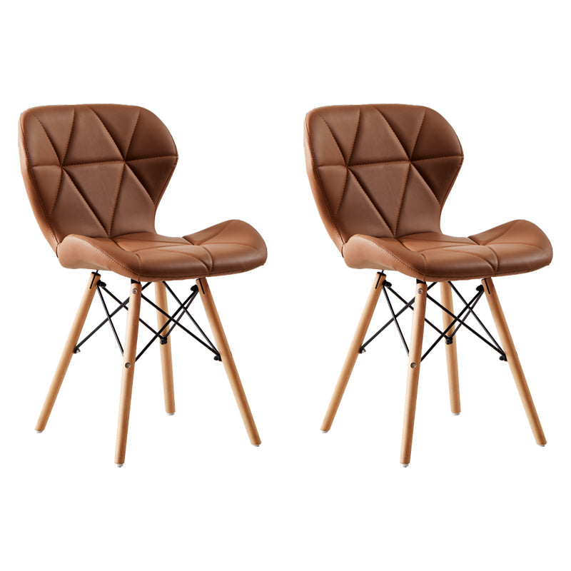 Home Contemporary Side Chair Wingback Upholstered Wood Dining Room Chair Coffee Set of 2 Clearhalo ' kitchen&dining_furn' 'Dining Chairs' 'Dining Tables & Seating' 'dining_chair' 'Furniture' 'furniture_dining_chair' 'Kitchen & Dining Furniture' 'kitchen' 3909435