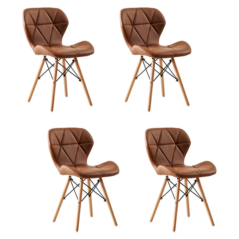 Home Contemporary Side Chair Wingback Upholstered Wood Dining Room Chair Coffee Set of 4 Clearhalo ' kitchen&dining_furn' 'Dining Chairs' 'Dining Tables & Seating' 'dining_chair' 'Furniture' 'furniture_dining_chair' 'Kitchen & Dining Furniture' 'kitchen' 3909436