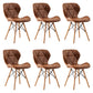 Home Contemporary Side Chair Wingback Upholstered Wood Dining Room Chair Coffee Set of 6 Clearhalo ' kitchen&dining_furn' 'Dining Chairs' 'Dining Tables & Seating' 'dining_chair' 'Furniture' 'furniture_dining_chair' 'Kitchen & Dining Furniture' 'kitchen' 3909437