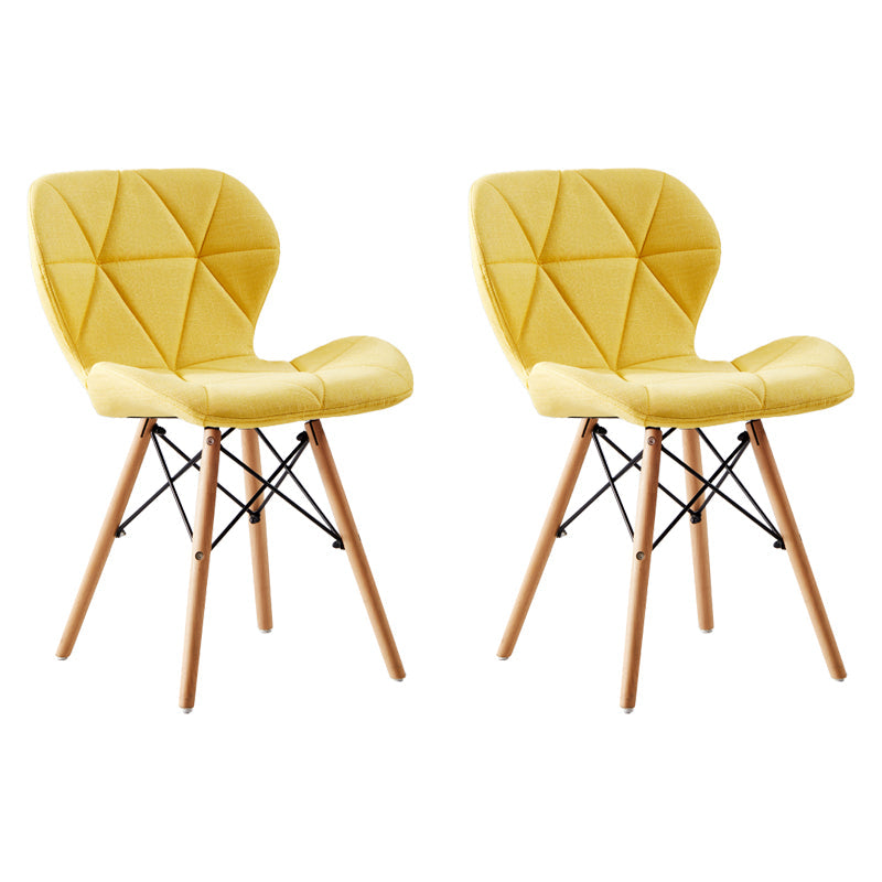 Home Contemporary Side Chair Wingback Upholstered Wood Dining Room Chair Ginger Set of 2 Clearhalo ' kitchen&dining_furn' 'Dining Chairs' 'Dining Tables & Seating' 'dining_chair' 'Furniture' 'furniture_dining_chair' 'Kitchen & Dining Furniture' 'kitchen' 3909447